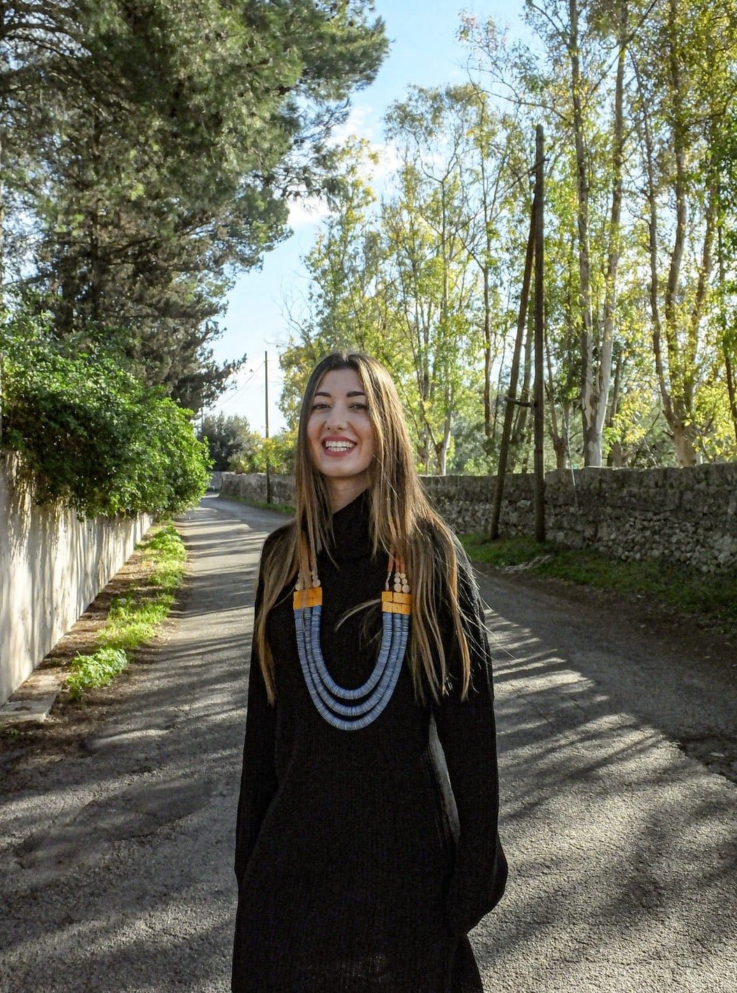 Vestito pullover in maglia Frida - nero - Bijondo