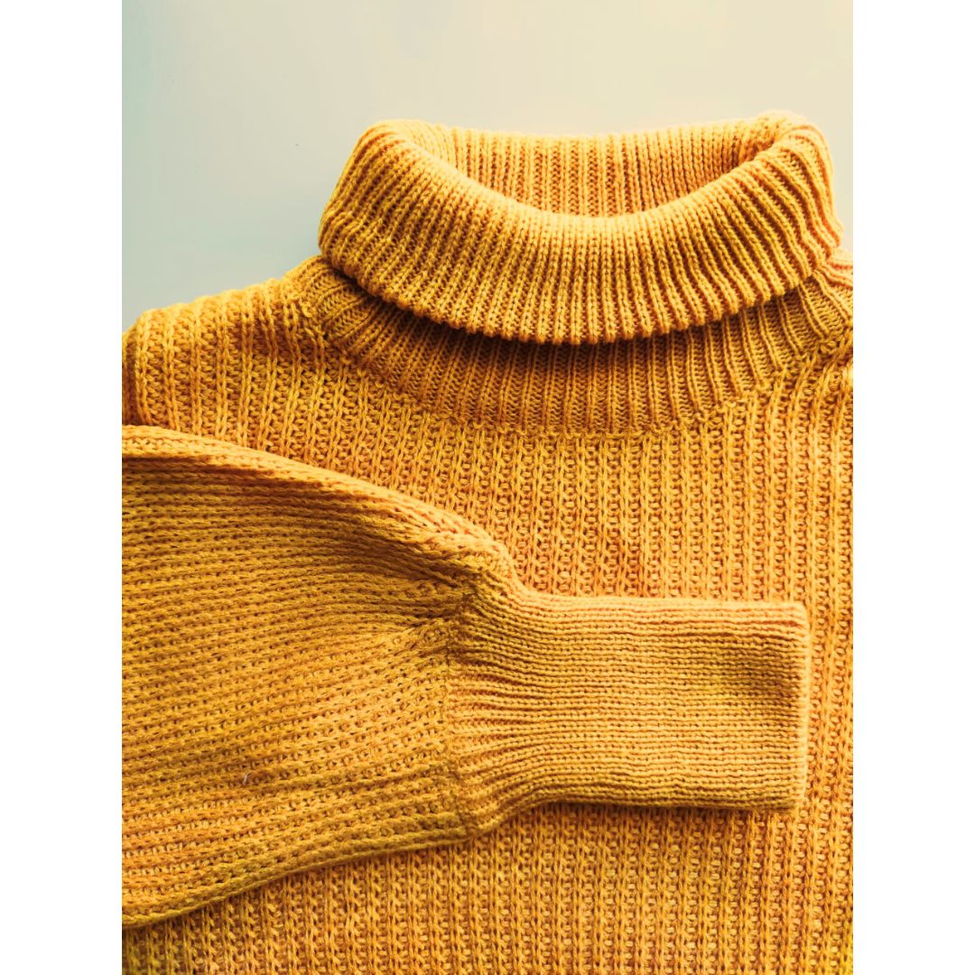 Vestito pullover in maglia Valeria-Vestito-Bijondo-curcuma-taglia unica-Bijondo