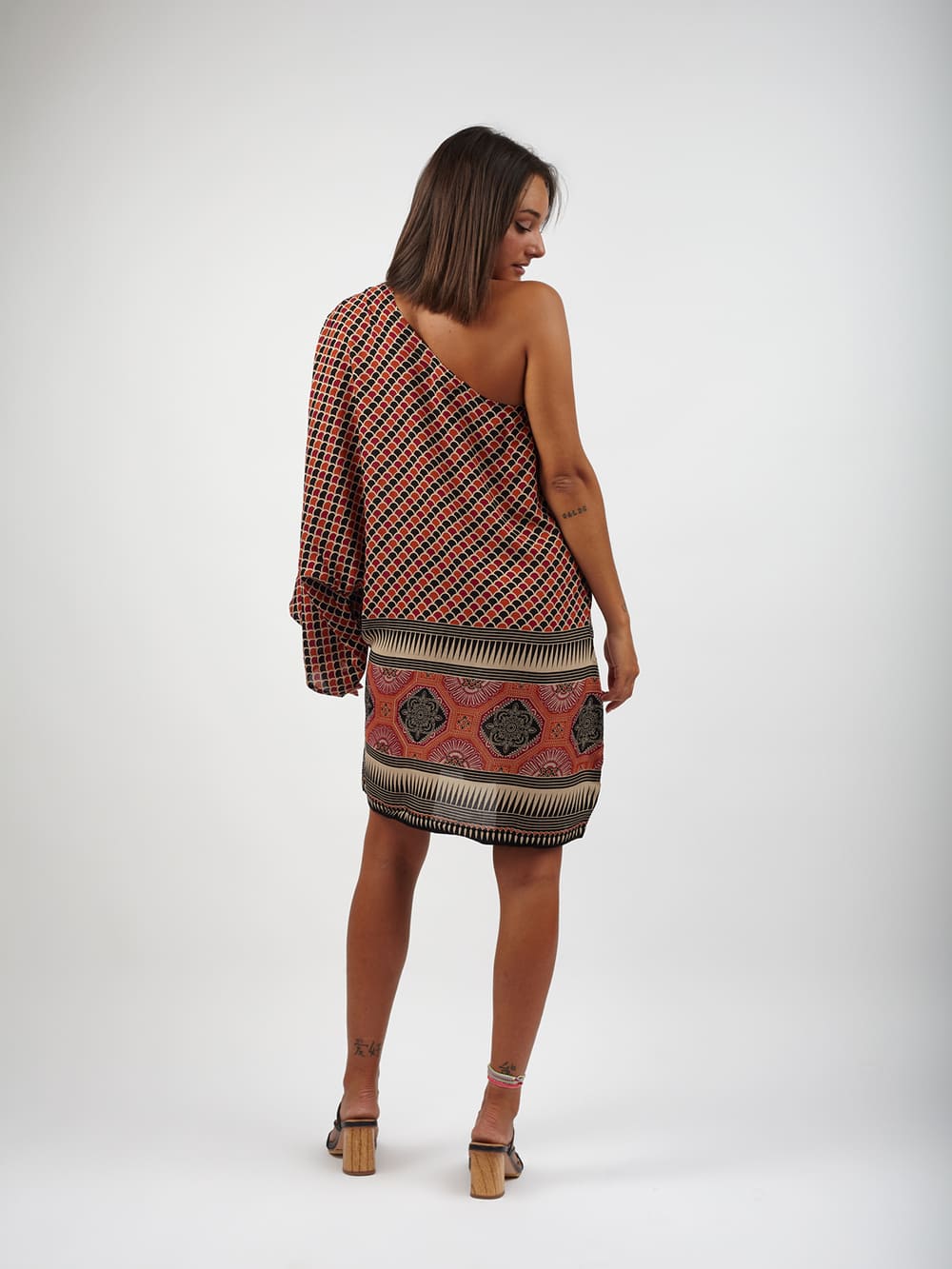 Vestito rayon corto Charlize - ruggine - Bijondo