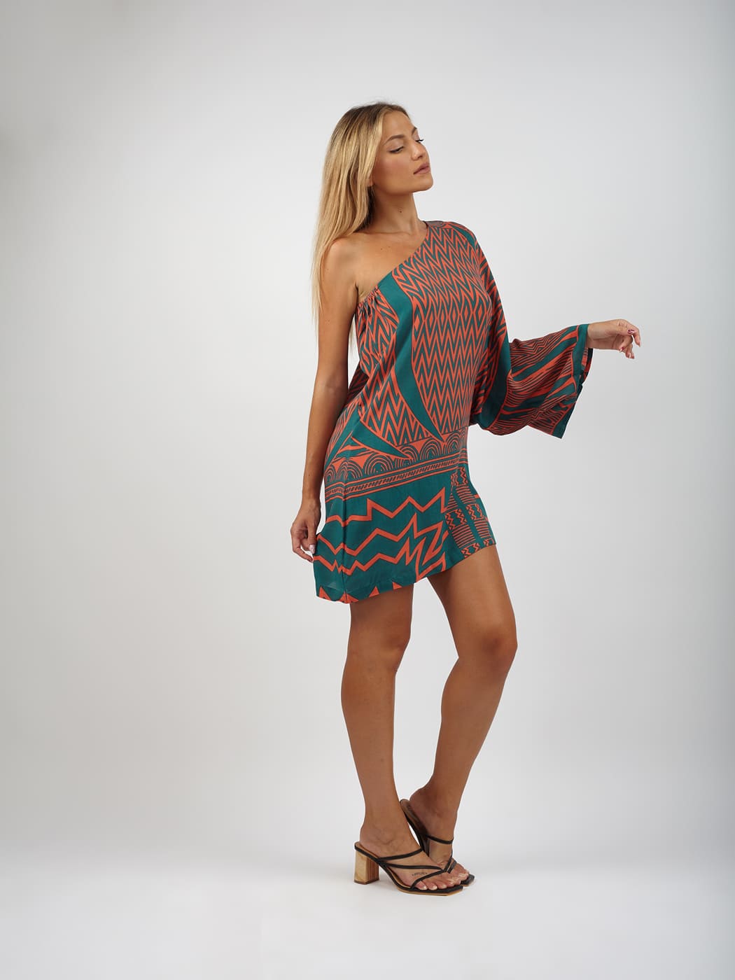 Vestito rayon corto Charlize - verde - Bijondo