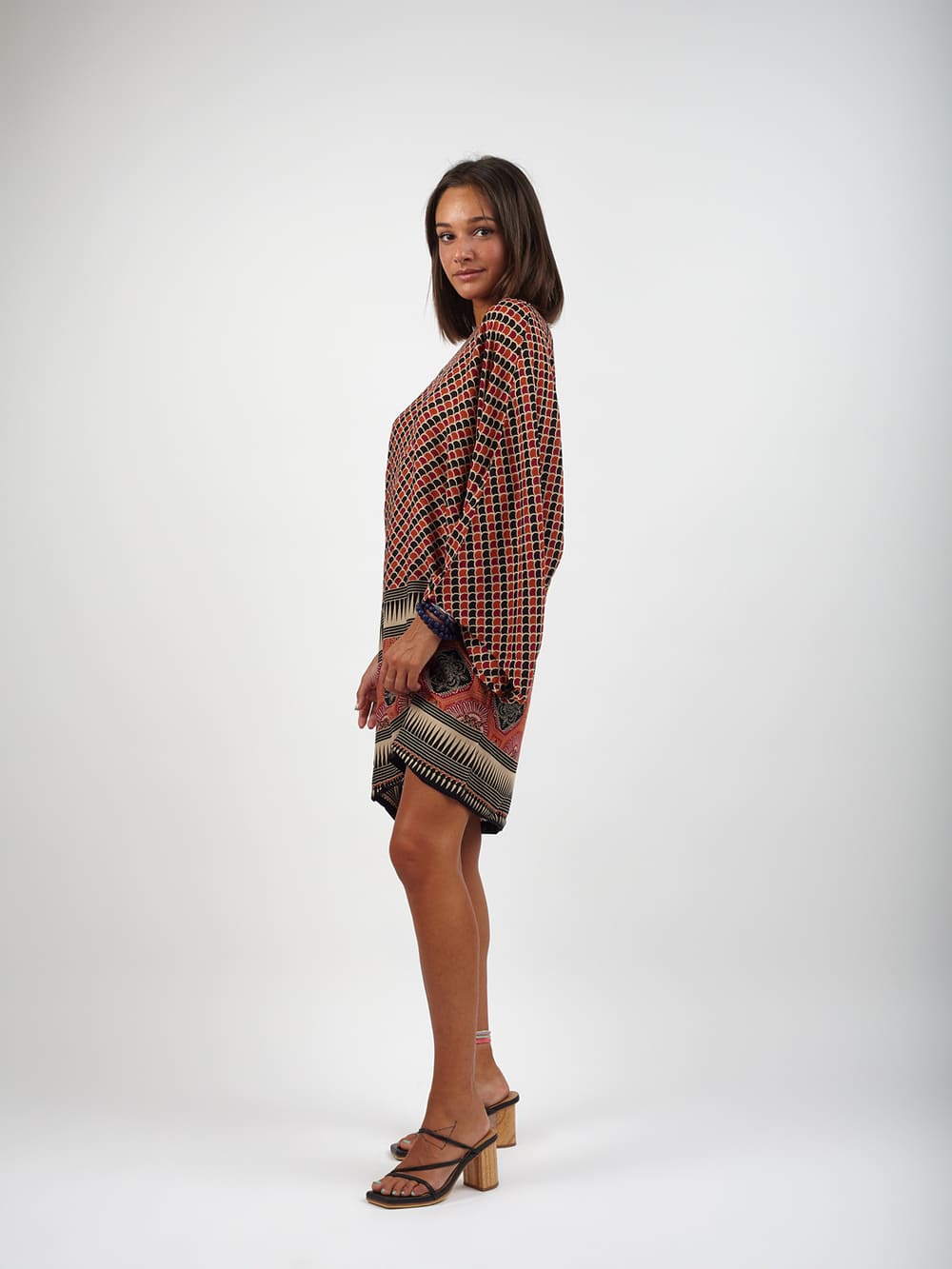 Vestito rayon corto Charlize - ruggine - Bijondo