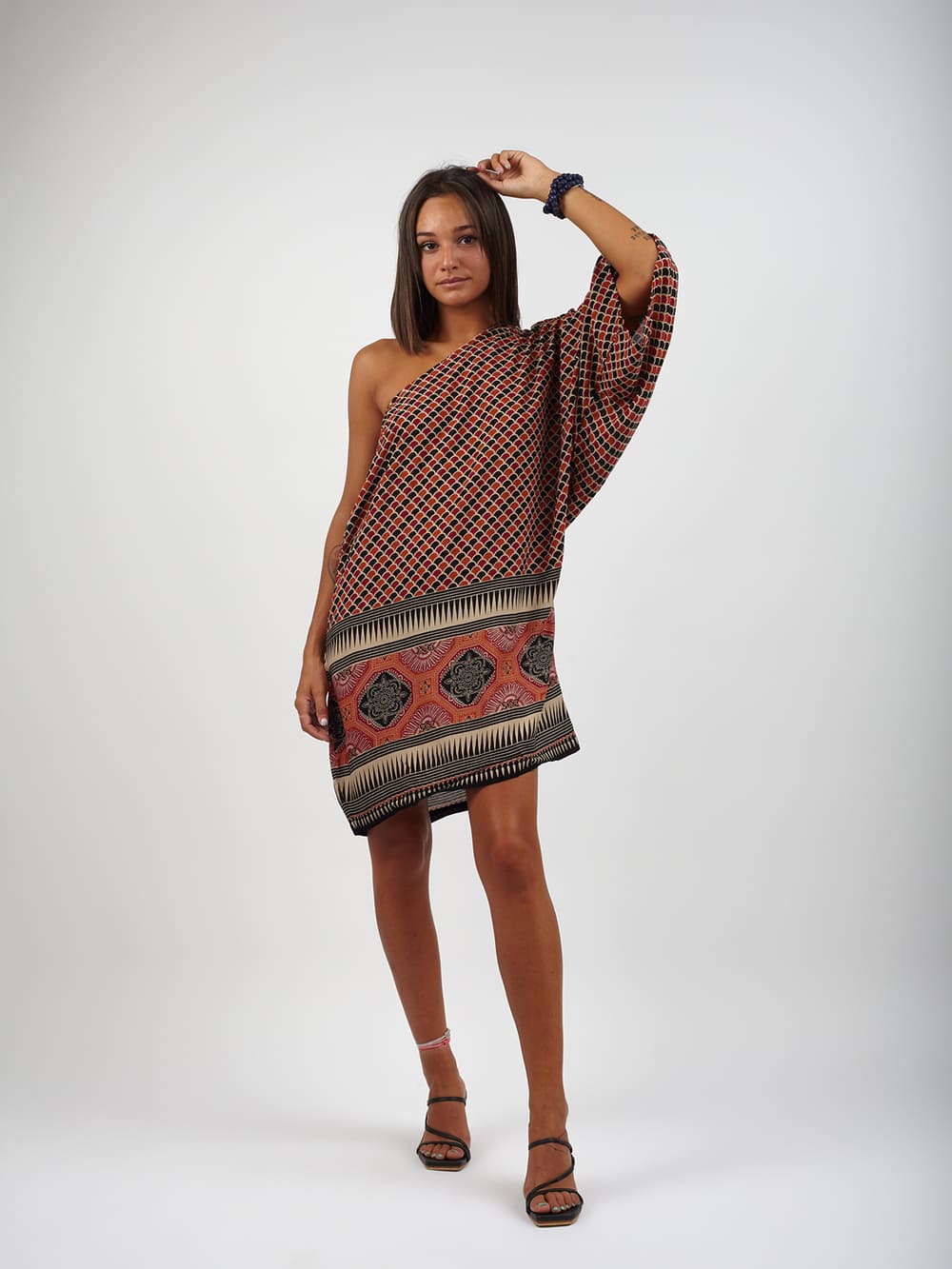 Vestito rayon corto Charlize - ruggine - Bijondo