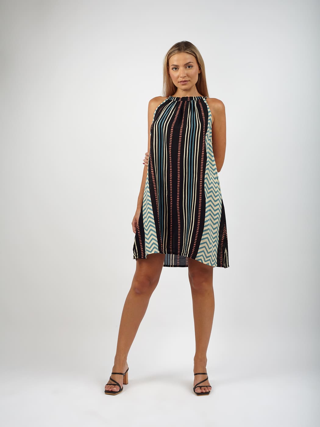 Vestito rayon corto Mariana - nero - Bijondo