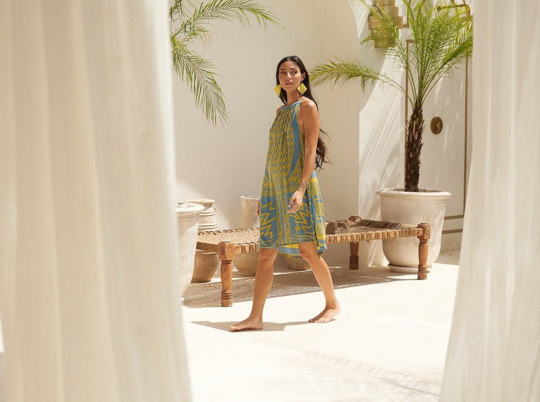 Vestito rayon corto Mariana - nero - Bijondo