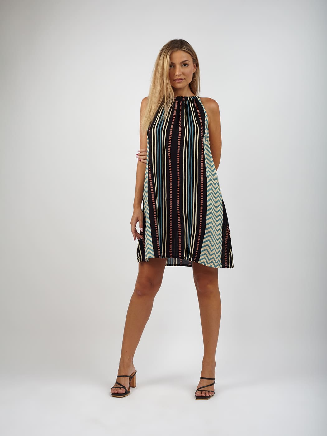 Vestito rayon corto Mariana - nero - Bijondo