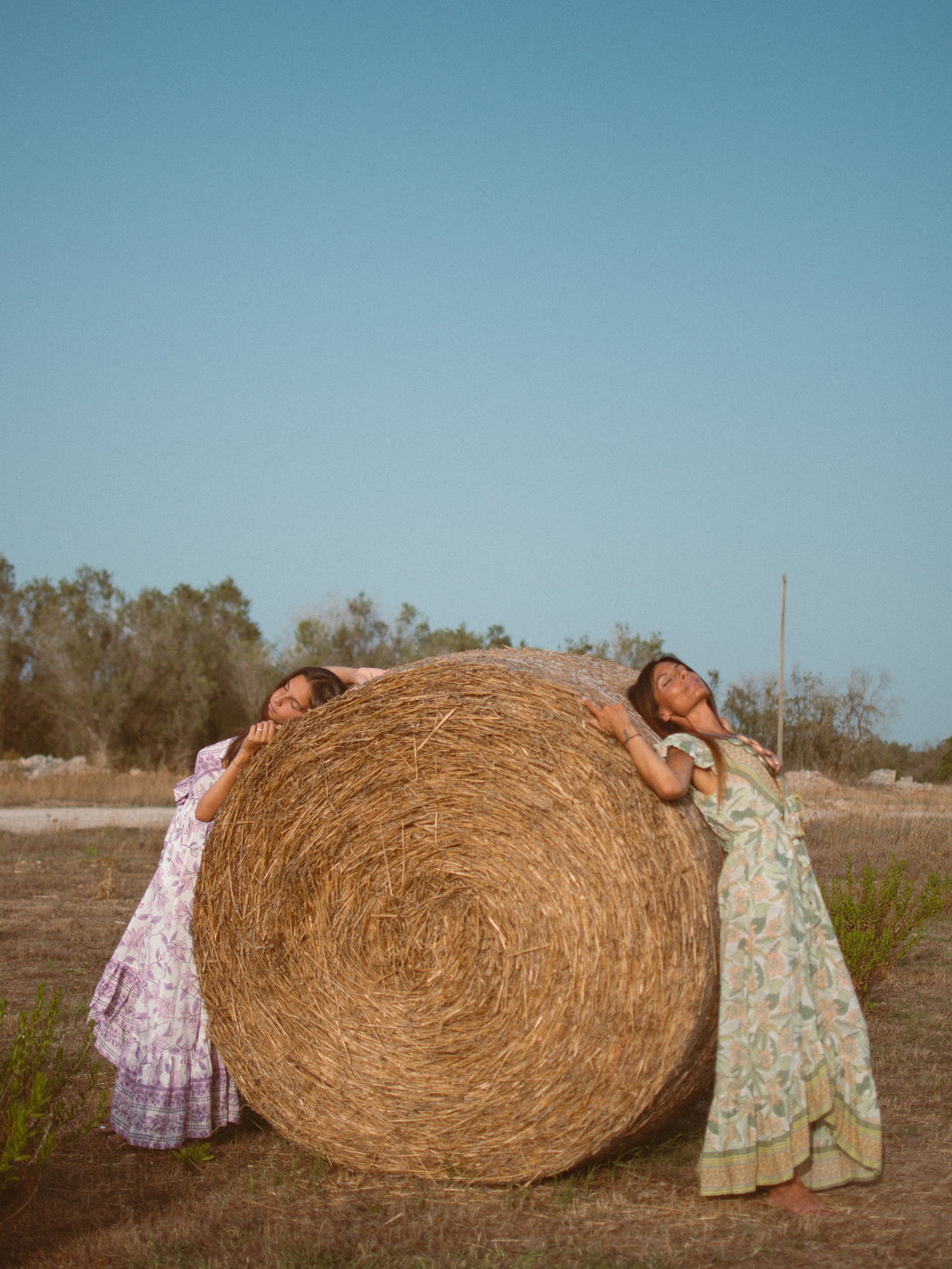 Vestito rayon lungo con nodo Jessica-verde-Bijondo