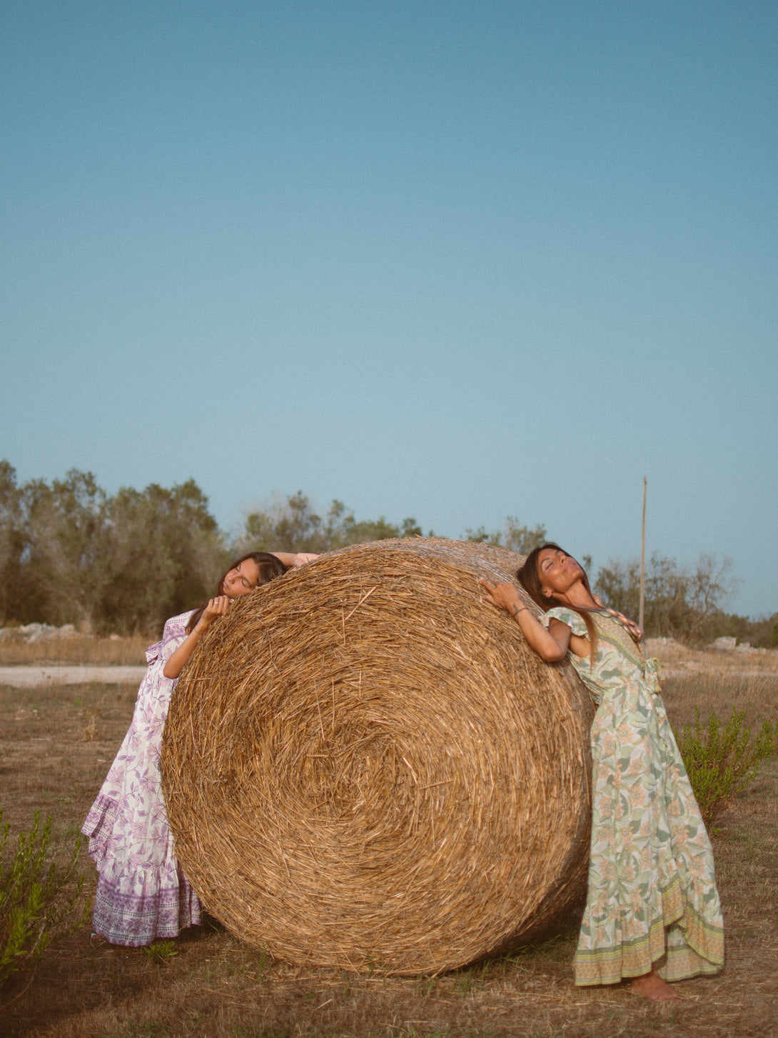 Vestito rayon lungo con nodo Jessica-verde-Bijondo