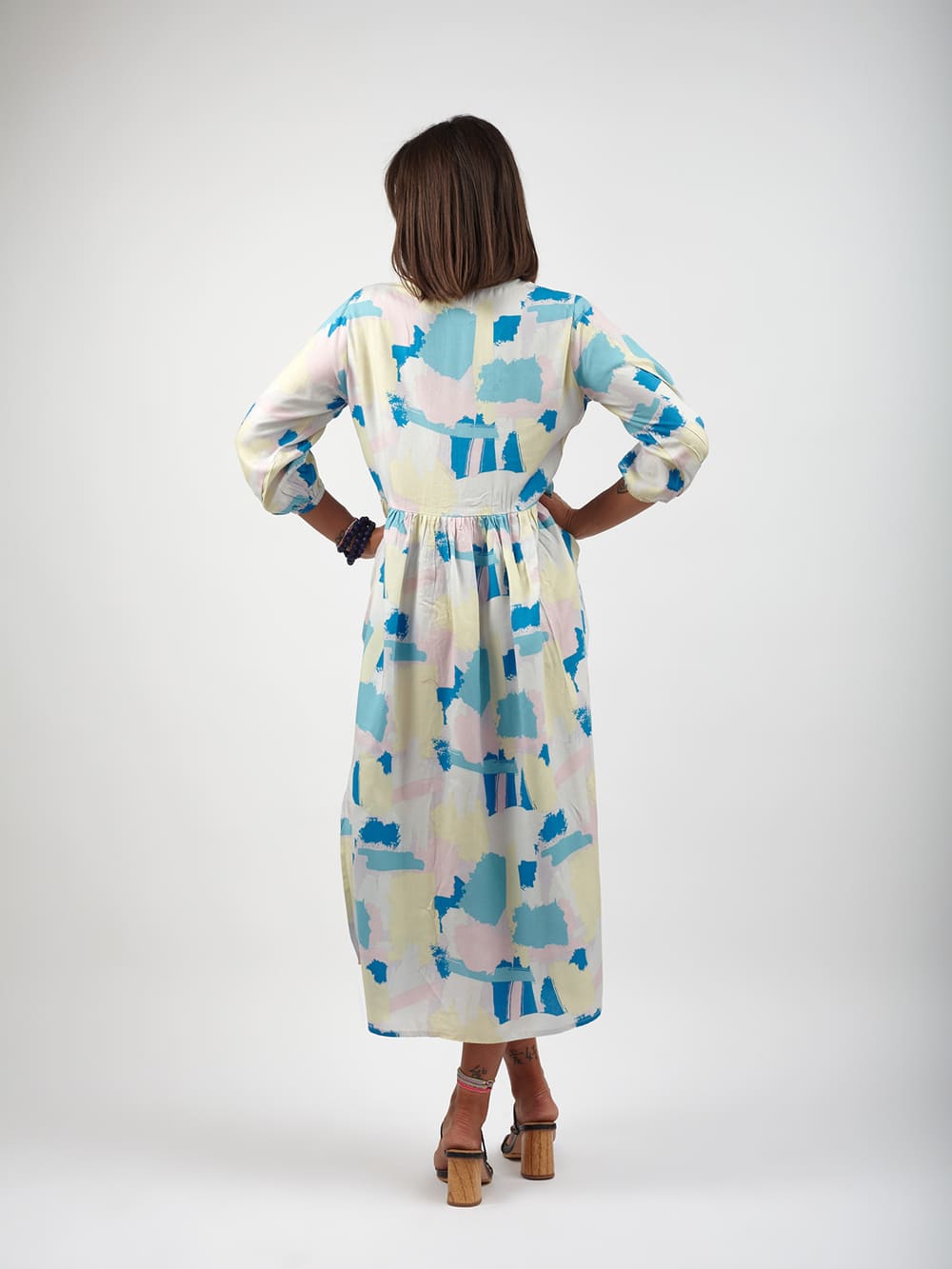 Vestito rayon midi over Matilda - multicolor - Bijondo