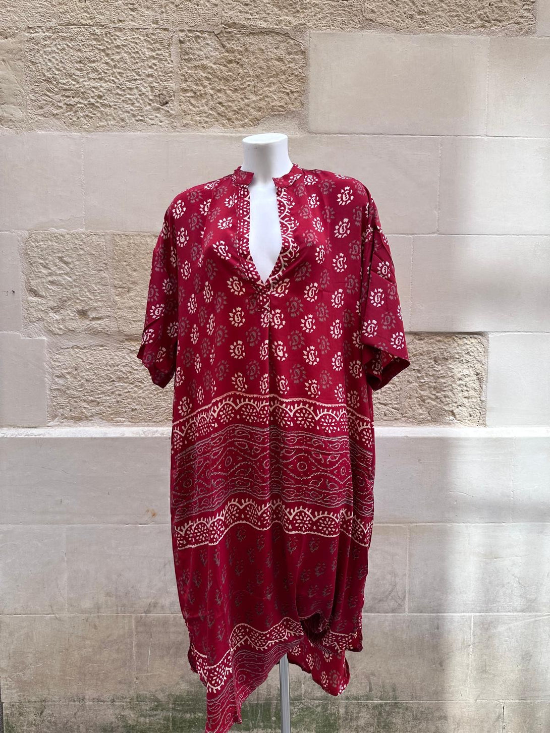 Vestito seta Joëlle-Vestito-WhyY-Rosso-S-M-Bijondo