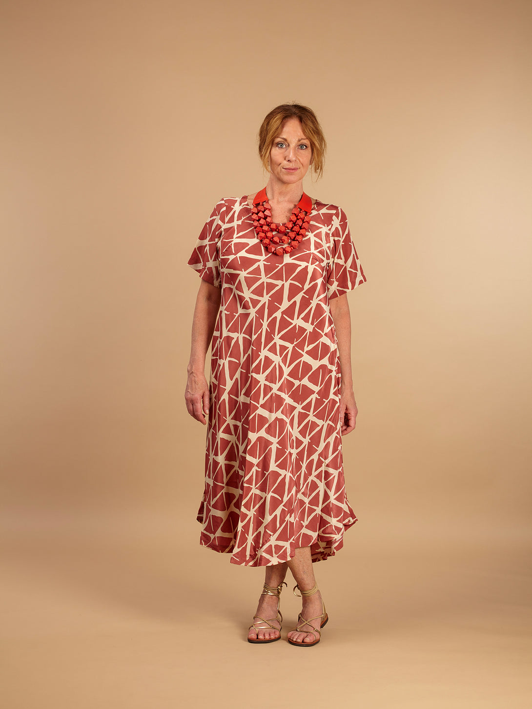 Vestito seta Ursula-vestito-WhyY-Salmone-S-M-Bijondo