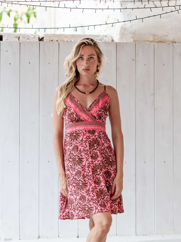 Vestito seta, corto Penelope-Vestito-Bijondo-Rosa Antico-S-M-Bijondo