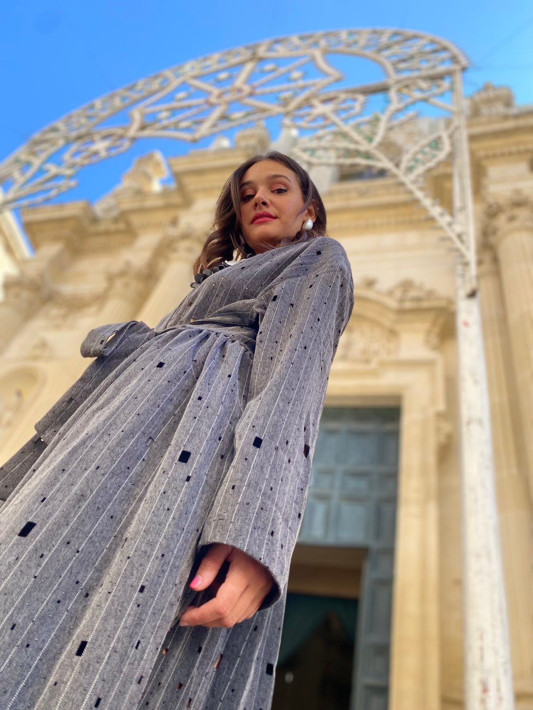 Vestito spolverino Janis-cappotto-Bijondo-Perlato-taglia unica-Bijondo