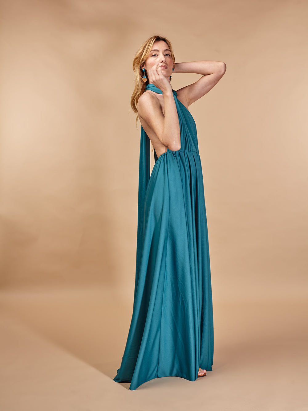 chinese dress ladies Classic Multiway Infinity Dress in Peacock For Sale Online