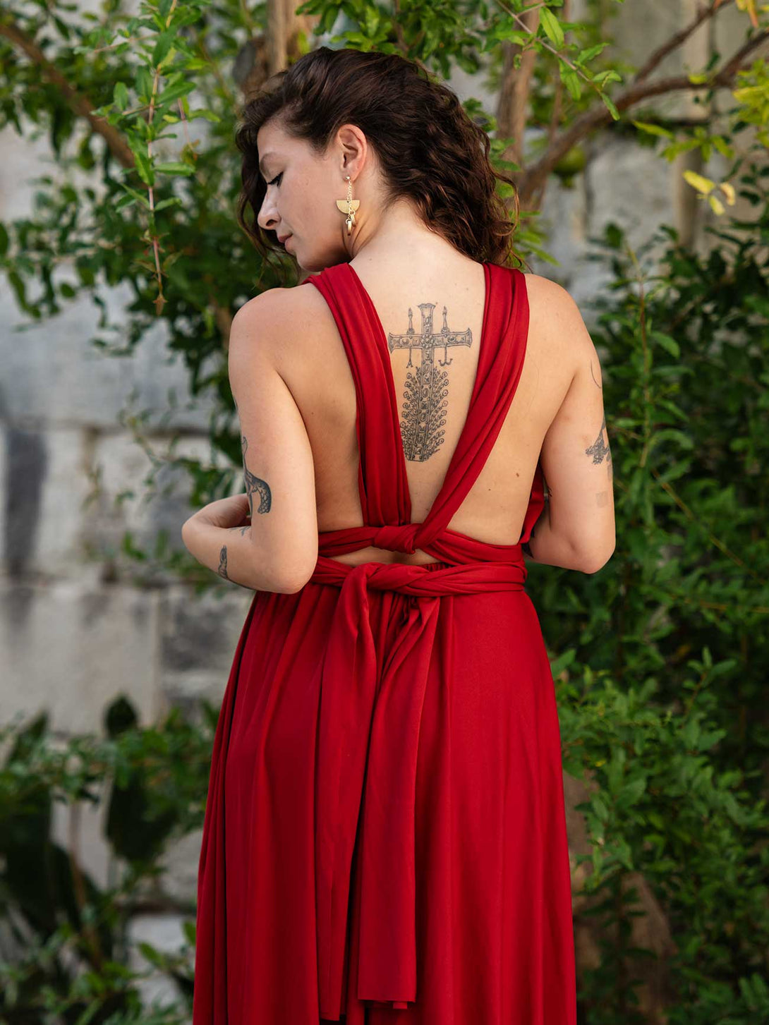 Vestito trasformabile Ayunita infinity a lunghezza caviglia-Vestito-Bijondo-Bijondo