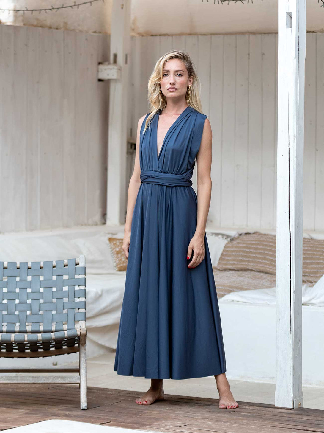 Vestito trasformabile Ayunita infinity a lunghezza caviglia-Vestito-Bijondo-Bijondo