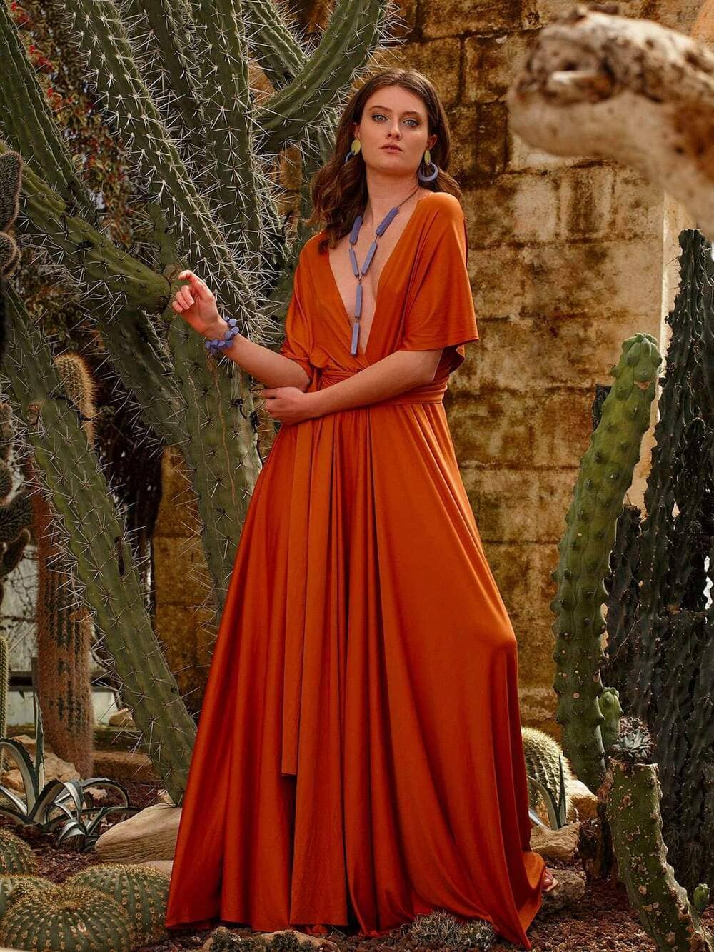 Vestito trasformabile Ayunita infinity - arancione - Bijondo
