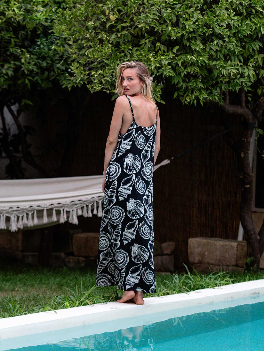 Vestito viscosa lunga Sea Shell-Vestito-Bijondo-Bijondo