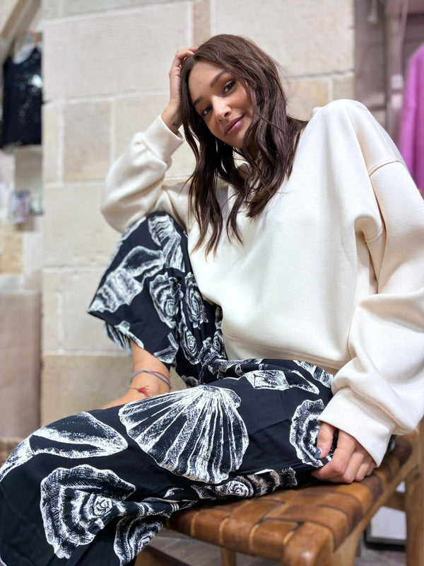 Pantaloni rayon elastico in vita Sam