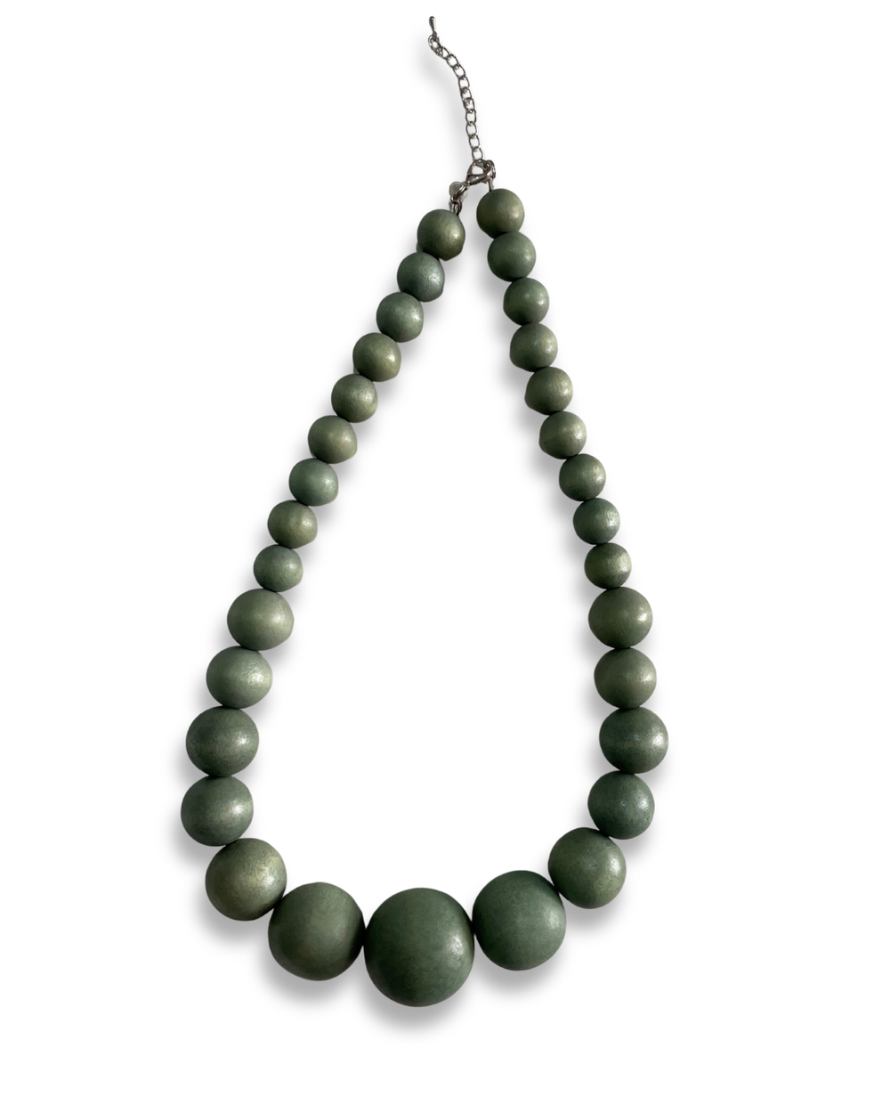 Avalaya Statement - Collana con cordoncino in cotone nero con perline di legno, regolabile, colore: arancione